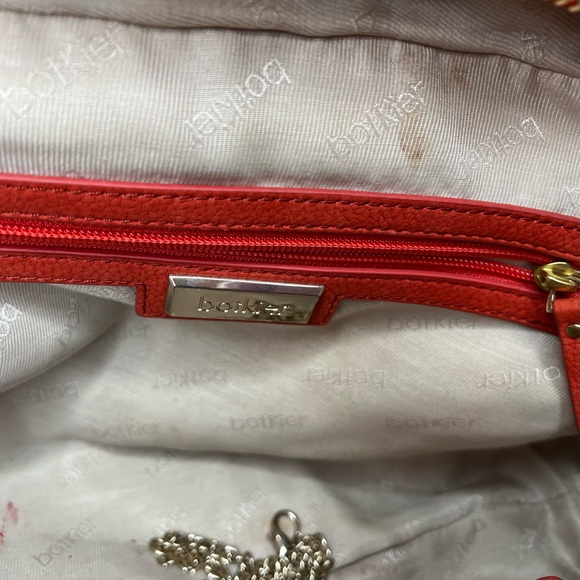 Botkier red Orange Leather Handbag satchel quiet luxury crossbody purse - Picture 11 of 11